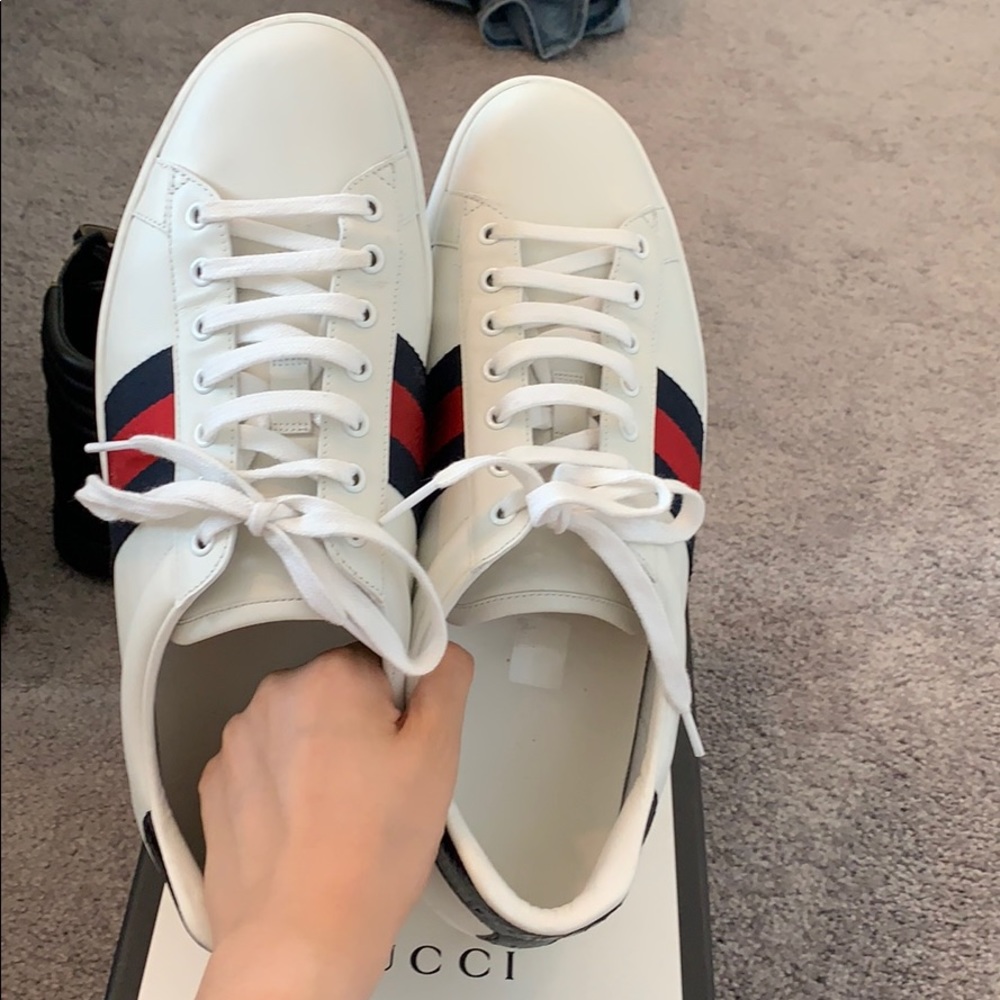 GUCCI ACE LEATHER SNEAKER